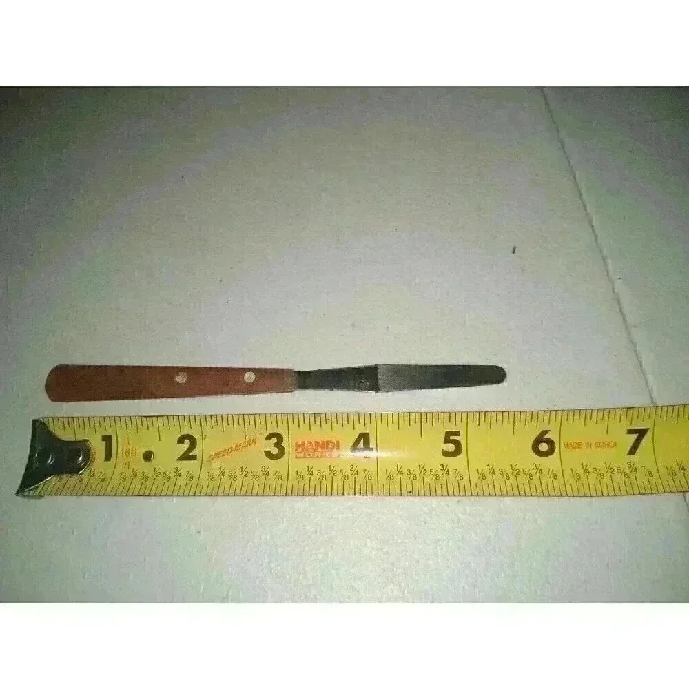 Vintage Rynne Stainless Steel Spatula Wooden Handle Made In Japan Small